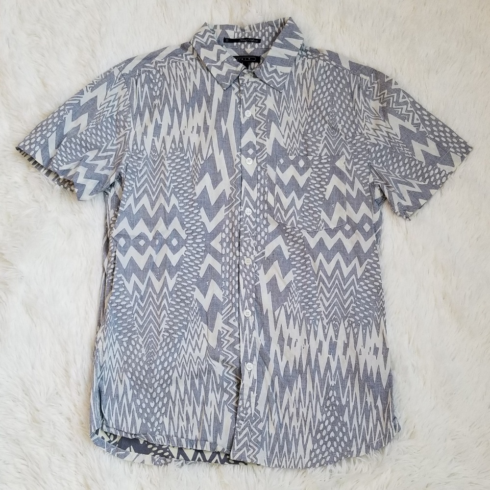 21 Men | Aztec print short sleeves button down